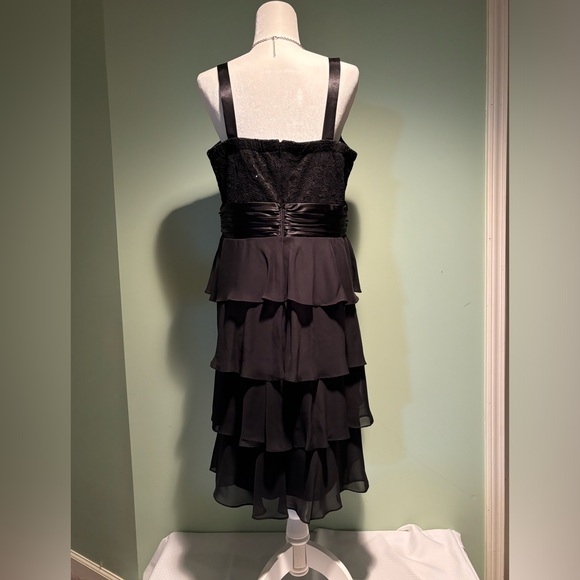 Ladies Black Party Dress size 14 - Picture 3 of 7